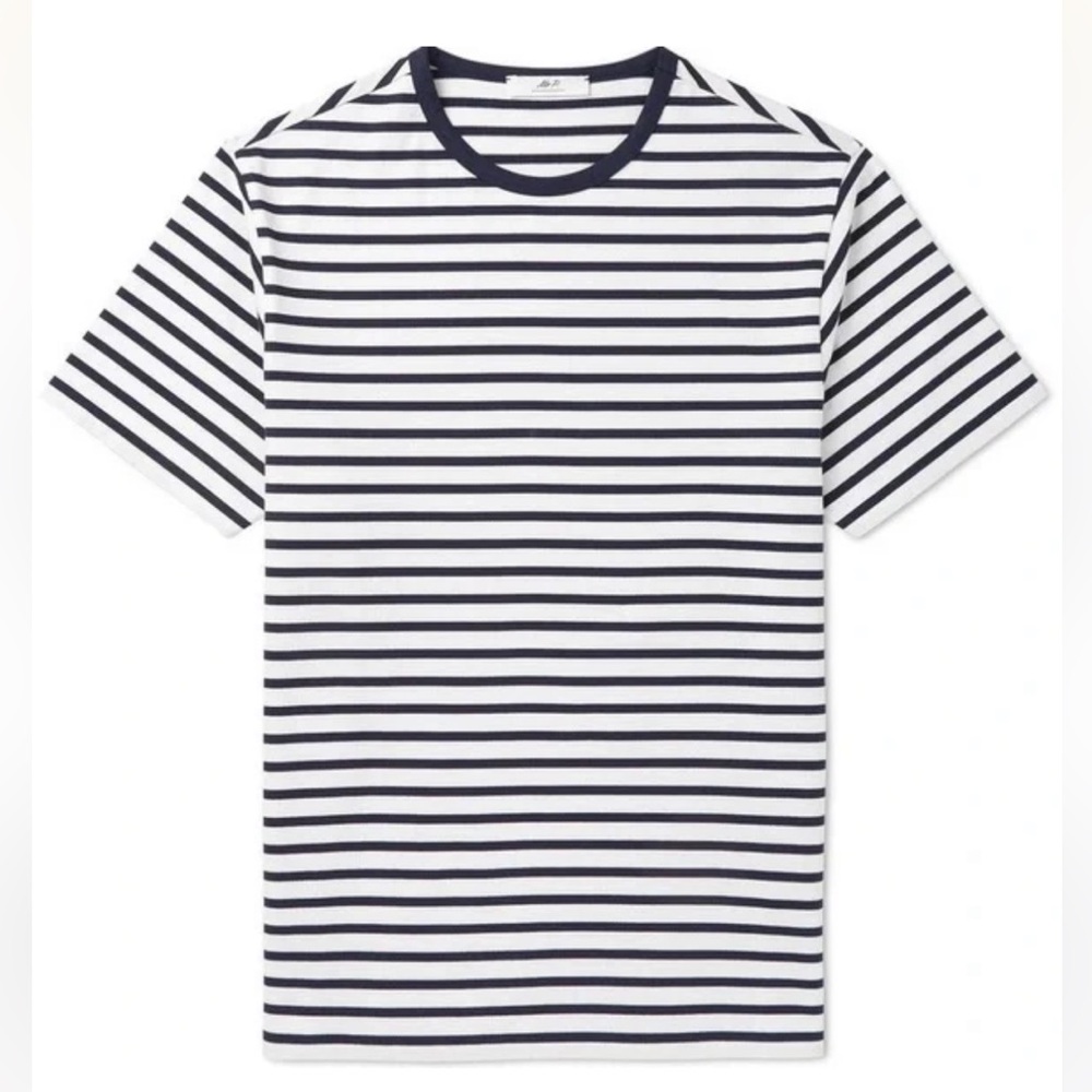 Mr. Porter | Classic Nautical Navy White Striped T Shirt